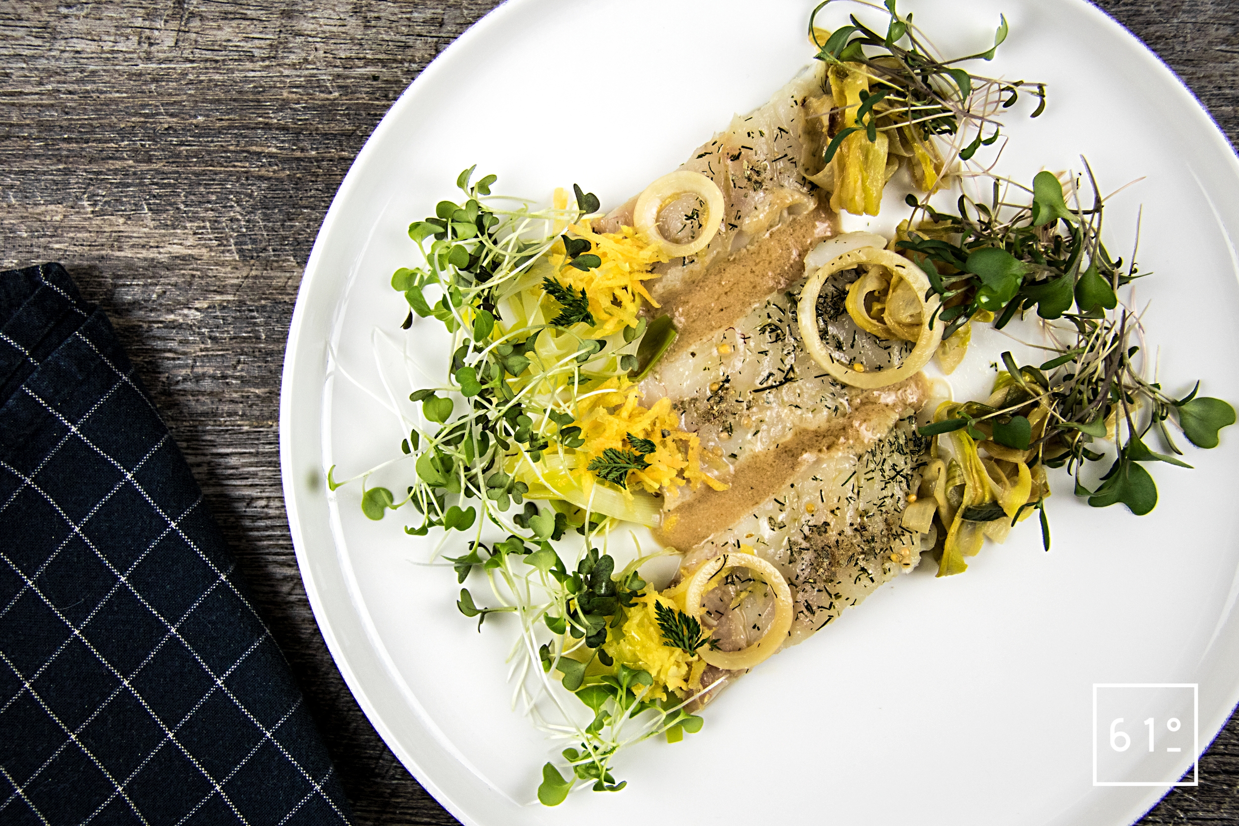 Truite fario au vin jaune Recette 61°Degrés