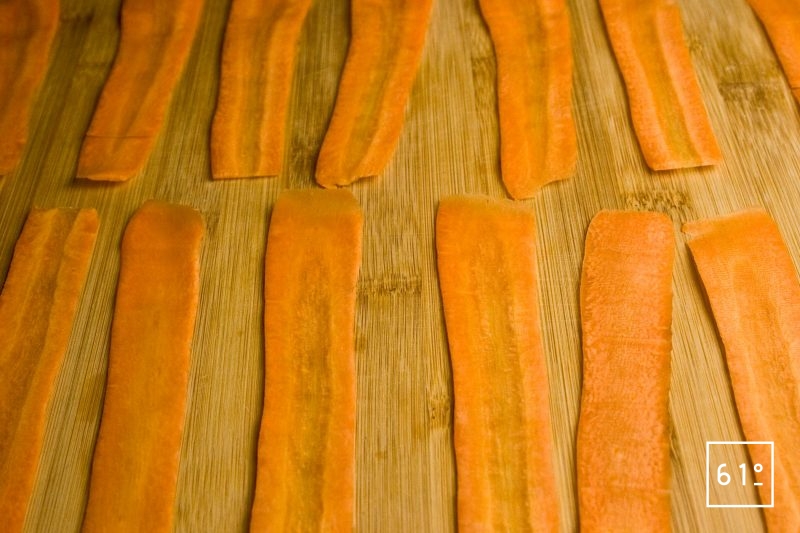 Tranches fines de carottes
