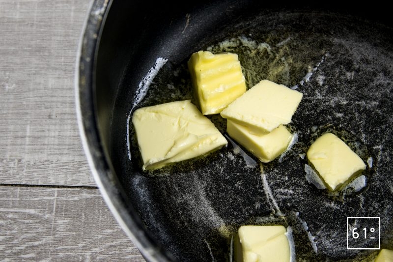 Beurre aux champignons - clarifier le beurre