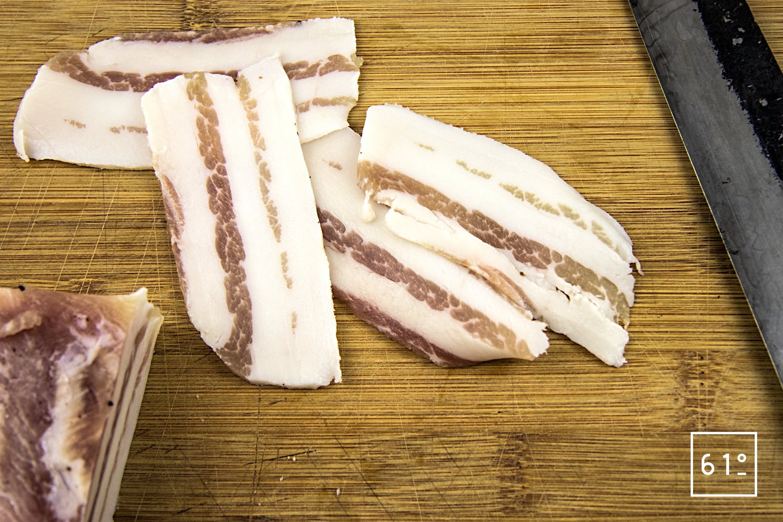 Lard au sel à la truffe Recette 61°Degrés