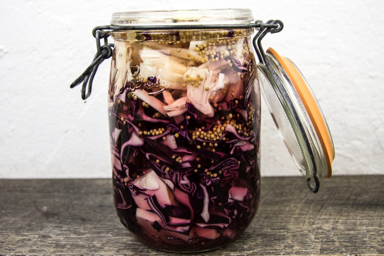 Pickles de choux blanc et rouge Recette 61°Degrés