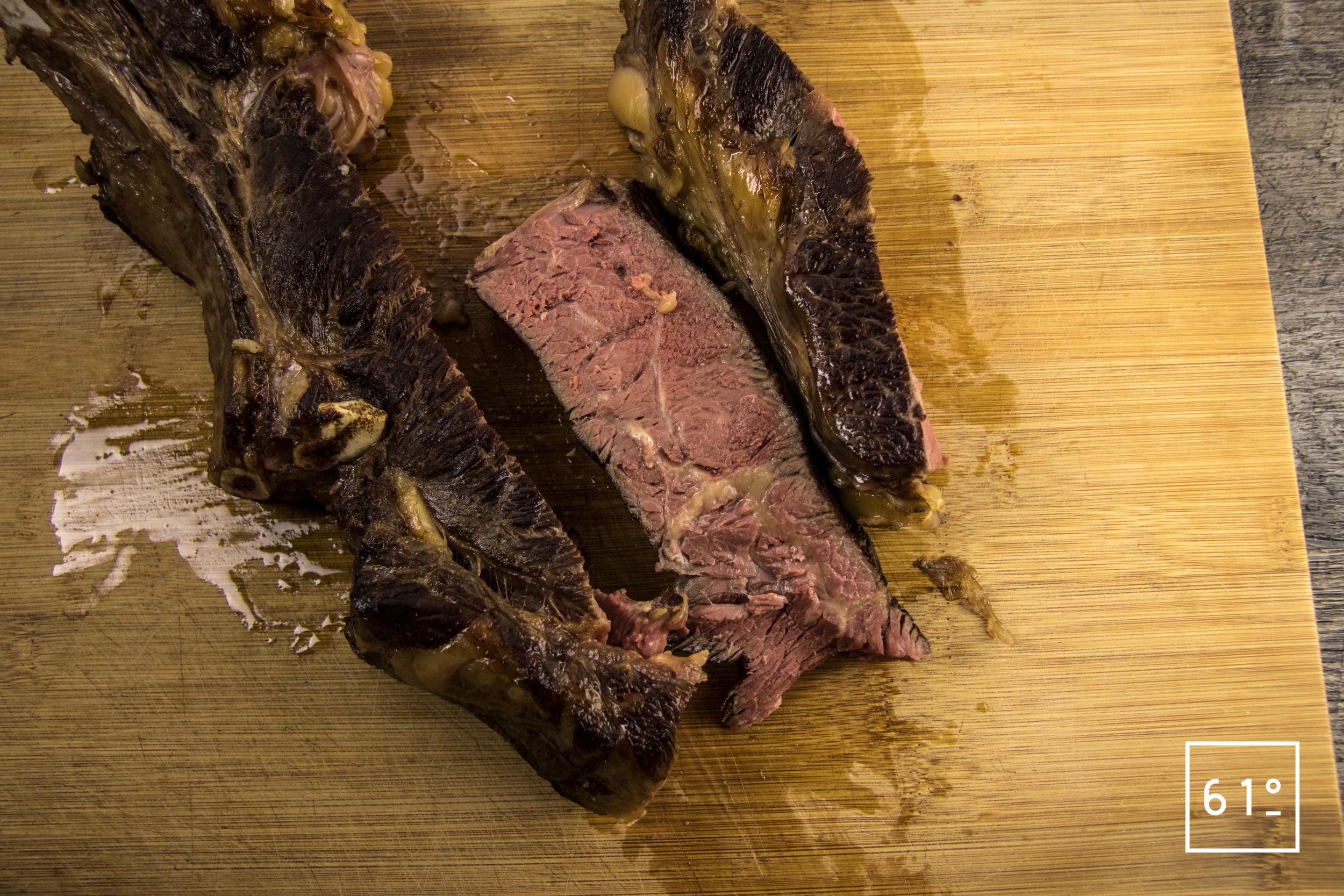Côte de bœuf Sashi en basse température sous vide Recette 61°Degrés