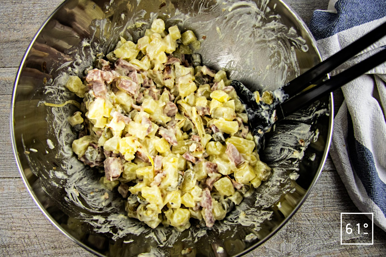 Salade de pomme de terre et saucisse de Montbéliard | Recette | 61°Degrés