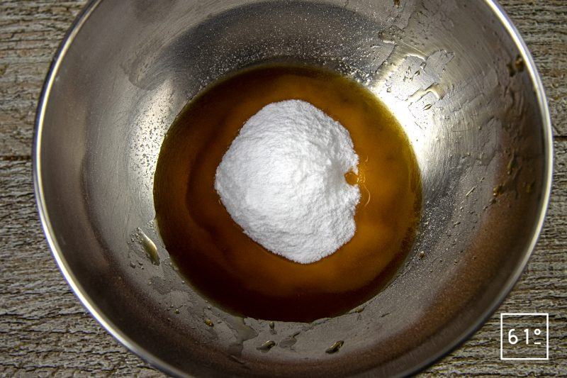 Poudre au chorizo - rassembler l'huile de chorizo et la maltodextrine