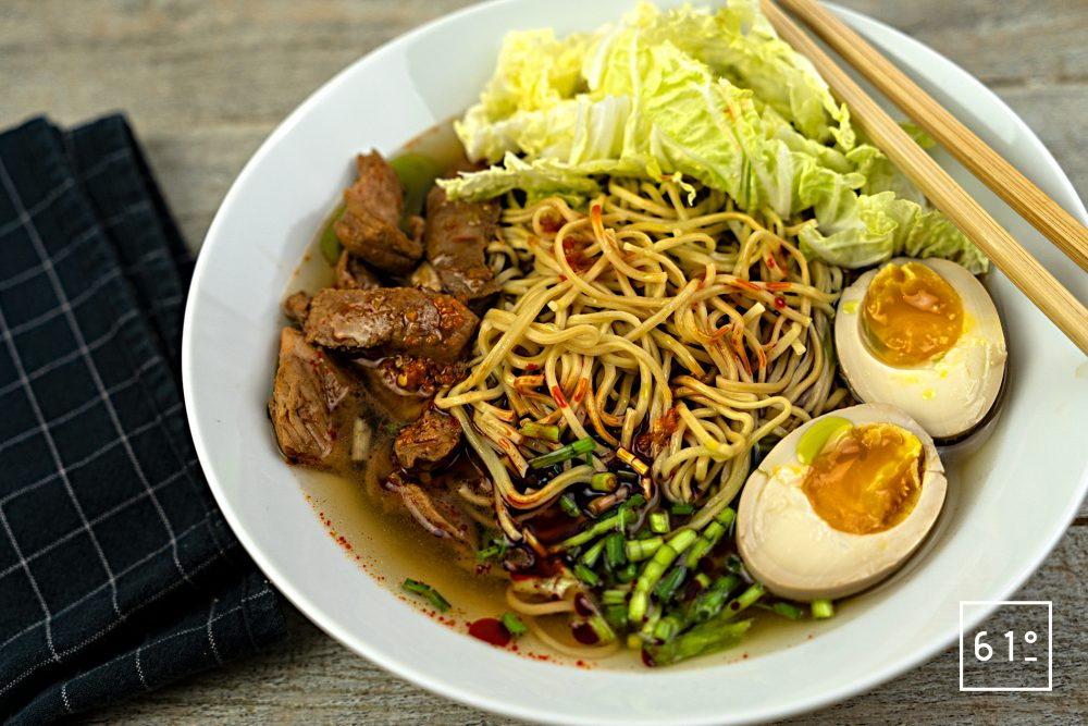 Ramen au porc mariné Recette 61°Degrés